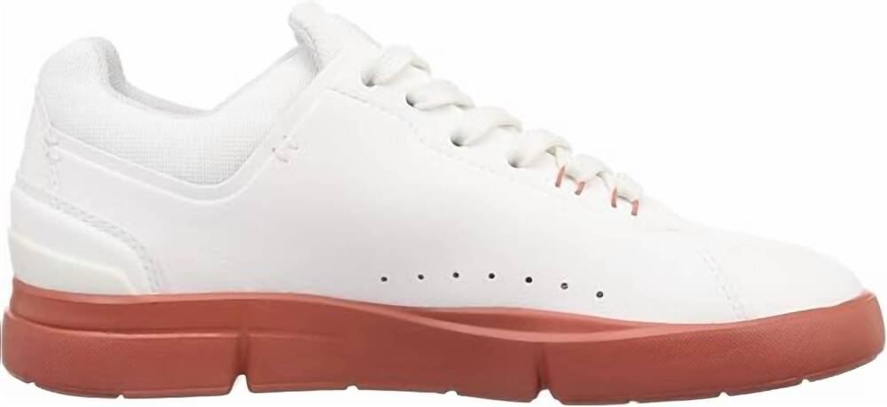 NEW ON women's roger advantage sneakers in white/ rust